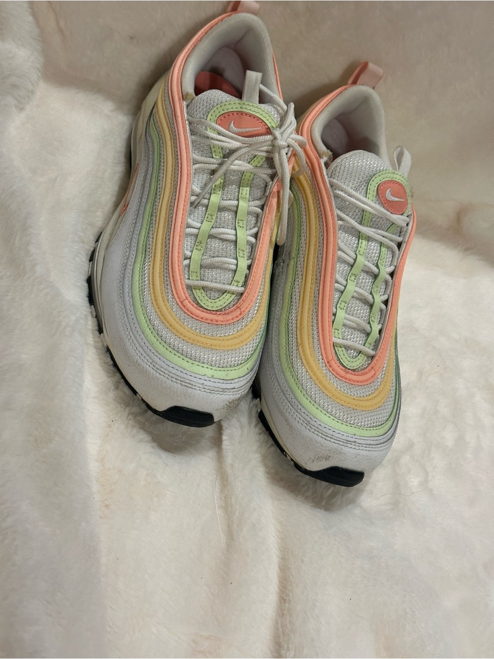 Nike Women's Pastel Wave Runner Sneakers in Peach, Mint & Lemon - Picture 3 of 7